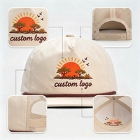 Casquette de baseball vintage personnalisée en nylon à 5 panneaux, casquette de golf rétro Richardson 256 de haute qualité, casquette trucker vintage avec détail corde
