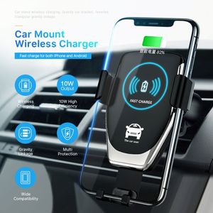 Support de charge pour téléphone portable, station de charge sans fil rapide Q12, chargeur de voiture sans fil avec support - Product Image 2