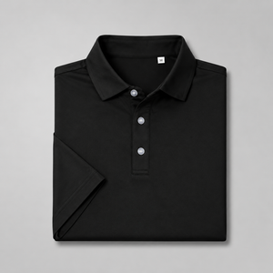 Camiseta de Polo de Golf Negra para Hombre, Manga Corta, Ropa Deportiva de Alto Rendimiento, Secado Rápido, Transpirable, Elástica, Informal, para Exteriores, Disponible en Stock - Product Image 6