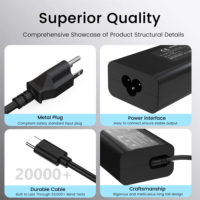 Meilleure vente 65W USB C chargeur rapide chargeur d'ordinateur portable type C adaptateur secteur pour Dell ordinateur portable téléphone tablette MacBook