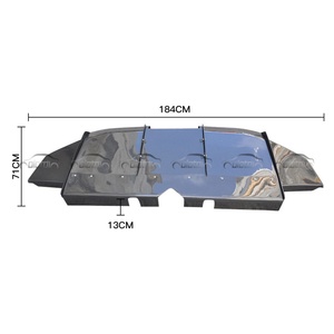 New Black for for 10th Gen FK8 Type R Add VRS Style Carbon Rear Bumper Lip Fins Spoiler <b>Splitter</b> Diffuser - Product Image 4