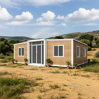 Maison conteneur extensible de luxe 40 pieds, préfabriquée en panneaux sandwich, résistante aux ouragans, mobile, pour hôtel, bureau, immeuble, complexe hôtelier