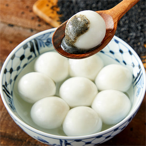 Tangyuan surgelé <span class=keywords><strong>de</strong></span> qualité supérieure (Sésame <span class=keywords><strong>noir</strong></span>) - Garniture artisanale crémeuse, saine, sans conservateur, dessert prêt à cuisiner - Product Image 6
