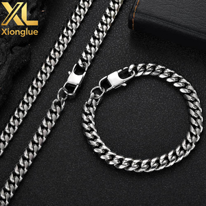 สร้อยคอฮิปฮอปสแตนเลสสตีลสำหรับทุกเพศ ขายส่ง ชุบทอง 18K PVD แบบโซ่คิวบันไมอามี ประดับเพชรซิร์คอน - Product Image 6