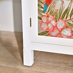 INNOVA White Wooden Storage Sideboard Cabinet Home Accent Glass Door for Living Room Entry Dining Farmhouse Use Modern Design - Product Image 6