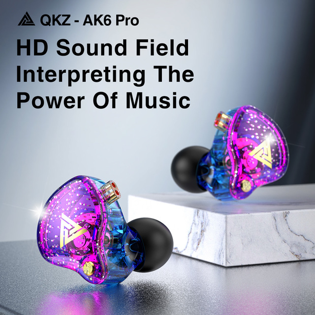 QKZ AK6-PRO Universal HiFi Sound 3.5mm Wired Sport Stereo In-ear Earphones