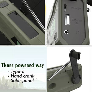 Digital Factory Multifunction DAB FM Radio with Solar Hand Crank Power LCD Display Radio Portable and BT <b>Speaker</b> Outdoor - Product Image 3