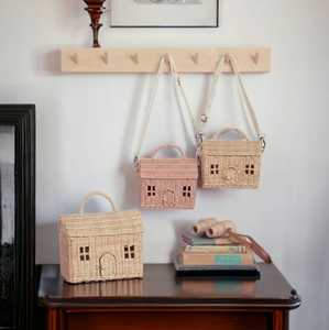 กระเป๋าผ้าหวายธรรมชาติสำหรับเด็กเป็นมิตรต่อสิ่งแวดล้อมงานแฮนด์เมด - Product Image 1