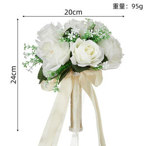 Cadeaux de Mariage pour Invités Anniversaire Saint-Valentin Décoration de Mariage <span class=keywords><strong>Bouquet</strong></span> de Fleurs à la Main pour la Mariée - Product Image 2