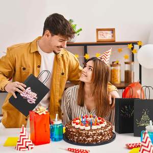 Bulk Recyclable Classic Style Brown <b>Paper</b> Gift Bags with Handles for Small Business Birthday Wedding Party Favors - Product Image 4