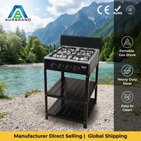 Cuisinière à gaz Source Factory, 4 brûleurs, modèle de table GPL, appareils de cuisine robustes, protection anti-extinction de flamme, vente en gros