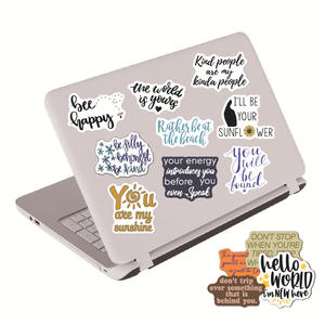 Autocollants personnalisés mignons <span class=keywords><strong>et</strong></span> durables avec des citations <span class=keywords><strong>inspirantes</strong></span> pour ordinateur portable, album photo, bouteille d'eau, planche à roulettes, bagages - Product Image 5