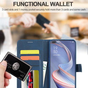 Retro Flipกระเป๋าสตางค์หนังสําหรับ<span class=keywords><strong>OPPO</strong></span> A15S A9 <span class=keywords><strong>2020</strong></span> A74 A54 A72 A93 PUหนังกระเป๋าสตางค์กระเป๋าสตางค์บัตรFlip Cover - Product Image 4