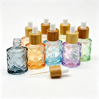 Flacons en verre transparent personnalisés de 10 ml avec bouchon compte-gouttes, forme plate, pour huile essentielle, soin de la peau, sérum, emballage cosmétique