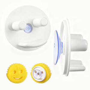 Supporto per spugne <span class=keywords><strong>a</strong></span> <span class=keywords><strong>ventosa</strong></span> specifico per Scrub Daddy, Mommy e Smiley Sponges, organizer da lavello senza foratura, scolapiatti, organizer da cucina - Product Image 1