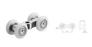 <span class=keywords><strong>Portes</strong></span> de douche en forme d'éventail, 12 pièces, durables, en verre, poulie de <span class=keywords><strong>porte</strong></span> <span class=keywords><strong>coulissante</strong></span>, <span class=keywords><strong>rail</strong></span> en acier inoxydable - Product Image 4