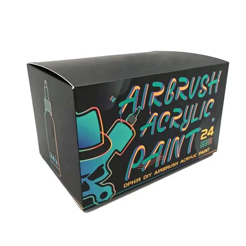 Black Matt Lamination Paper Airbrush Acrylic Paint Paper Packaging Boxes