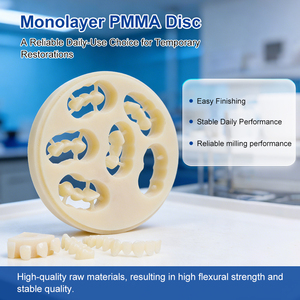 Smile Find Disque de prothèse dentaire PMMA multi-couches pour implant, bloc CAD/CAM pour fraisage lisse 95mm - Product Image 2