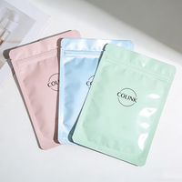 Pochette refermable mate à fermeture éclair, imprimée sur mesure, de qualité alimentaire, à trois soudures latérales, pour l'emballage de tisanes, de collations et d'extraits végétaux