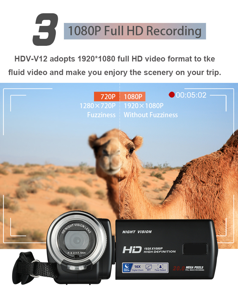 ビデオカメラ FULL HD HIGH DEFINITION Amazon.com : FOSA 1080P HD Camera Camcorder, 16MP DV Camera 16x