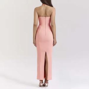 เดรสสีพื้นเรียบหรูสำหรับฤดูร้อน ดีไซน์เซ็กซี่ แฟชั่นใหม่ ผลิตตามสั่งจากโรงงาน สำหรับผู้หญิง - Product Image 6