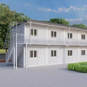 Maison préfabriquée modulaire en conteneur plat de 20 pieds, norme <span class=keywords><strong>Kenya</strong></span>, pour l'hébergement des travailleurs de chantier - Product Image 1