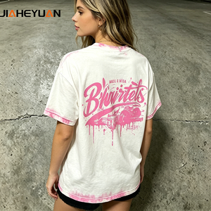 Oversized Boxy Fit Streetwear T-<strong>Shirt</strong> Acid Wash Vintage Wash Distressed Heavyweight Cotton Spray Wash <strong>Tee</strong> - Product Image 3