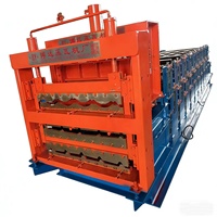 Máquina Automática para Fabricar Láminas de Techo Corrugadas de Una y Dos Capas, Tipo IBR, con Sistema de Enrollado de Bobinas