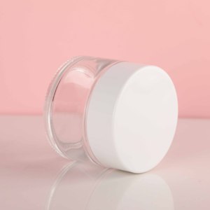 Frascos de <span class=keywords><strong>crema</strong></span> <span class=keywords><strong>para</strong></span> el cuidado de la piel de 100g personalizados más vendidos, contenedor de bálsamo corporal transparente, contenedor de vidrio <span class=keywords><strong>para</strong></span> cosméticos de cilindro de 3,4 oz <span class=keywords><strong>para</strong></span> exfoliante - Product Image 5