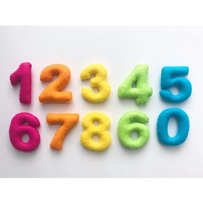 Polyester Vilt Educatief ambachtelijke Speelgoed Vilt Gevulde Nummer brief Vilt Numbers Set voor kids