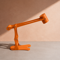 Lampe de bureau LED moderne, réglable, à bras articulé mécanique, en aluminium, pliable, 3 couleurs, gradation progressive, sans fil, rechargeable