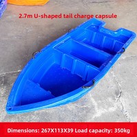 Bateau de pêche gonflable en polyéthylène, stable, double couche, en caoutchouc épaissi, capacité 5 personnes
