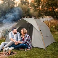 2024 aluminium coque dure toit tente Double couche 3-4 personnes Camping extérieur étanche Oxford toile tente automatique plage