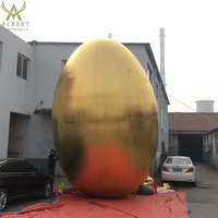 Riesige Osterdekoration aufblasbares Oster-Goldeier im Freien riesige aufblasbare Osterei-Ballone