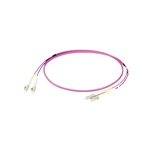 LWL Duplex Breakout-Patchkabel LC-LC Flat Twin Duplex Patch Leads Duplex Patchcable Flat-Twin OM4 MM <span class=keywords><strong>erika</strong></span> violett 1m LSZH 3x5mm - Product Image 2