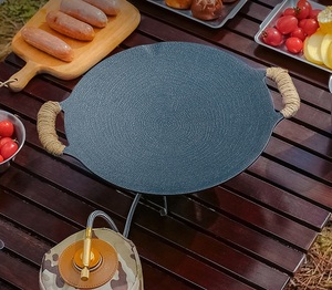 업소용 맥반석 무쇠 코팅 구이판 캠핑용 불판 - Product Image 1