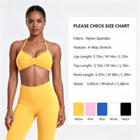 Soutien-gorge de sport sans coutures à maintien élevé, col en V, dos halter, en Spandex/Nylon, pour femme, sensation seconde peau, design dos élégant, séchage rapide, idéal pour le yoga et la course à pied