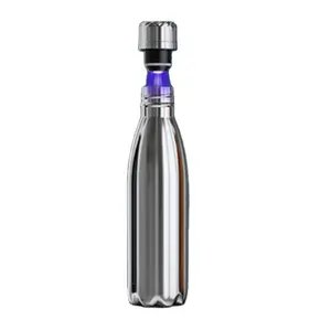 Purificador de agua Uv en forma de Cola, aislamiento de doble pared, termo inteligente al vacío, botella deportiva de acero inoxidable, 500ml