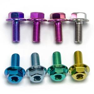 Tornillos de cabeza de brida hexagonal de titanio con sujetadores personalizables de China para ruedas de motocicleta y <span class=keywords><strong>coche</strong></span> Directo de fábrica - Product Image 2