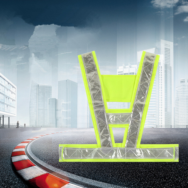 Mesh Engineer Jackets Construction Led Orange Black Reflective Safety Vest