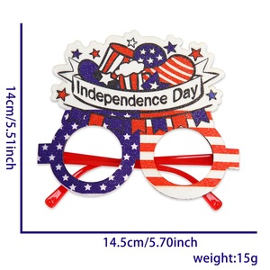 Lunettes de la Fête de l'Indépendance Pafu, longue durée, accessoires de photomaton, cadeaux, accessoires photo du 4 <span class=keywords><strong>juillet</strong></span>, fournitures pour la Fête de l'Indépendance, lunettes - Product Image 4