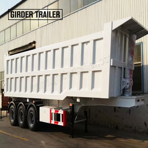 Vente chaude 60 tonnes camion à benne basculante arrière Type carré semi-remorque 3 essieux pour l'industrie de la construction en acier - Product Image 6