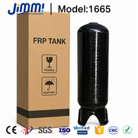 Réservoir FRP de purification d'eau industrielle personnalisé, spécification 1665, noir, grande capacité de filtration 250L-10000L, 1000L/heure, pour usine
