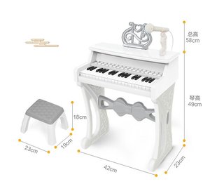 Wholesale Educational Musical Instruments 37 <b>Keys</b> Electronic Piano Toy for Children <b>USB</b>-Powered with Microphone Volume Control - Product Image 5