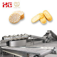 Ligne de production automatique et fiable de craquelins de riz certifiée CE, ligne de production de snacks de riz, ligne de production de craquelins de riz soufflé