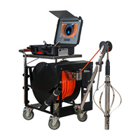 Caméra CCTV sous-marine de 200 m, caméra d'inspection de puits souterrain avec caméra d'inspection de puits à double vue de 45 mm