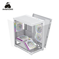 AntarcChill White Mid Tower Dual Compartment PC Case Support MATX ITX 240 Radiator USB 3.0 Wholesale