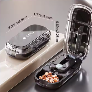 Taglia Pillole di Lusso in Plastica 1/2 1/4 1/3, Portatile Mini Taglia Pillole e Compresse, Contenitore per Medicinali - Product Image 4