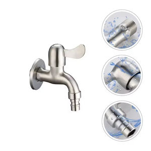 <span class=keywords><strong>Robinet</strong></span> de machine à laver mural en chrome anti-corrosion au design moderne d'usine, <span class=keywords><strong>robinet</strong></span> à eau froide à poignée unique - Product Image 5