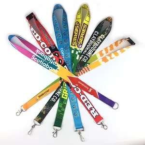 Lanière pour porte-clé personnalisé, tissu imprimé à sublimation, logo personnalisé, promotion